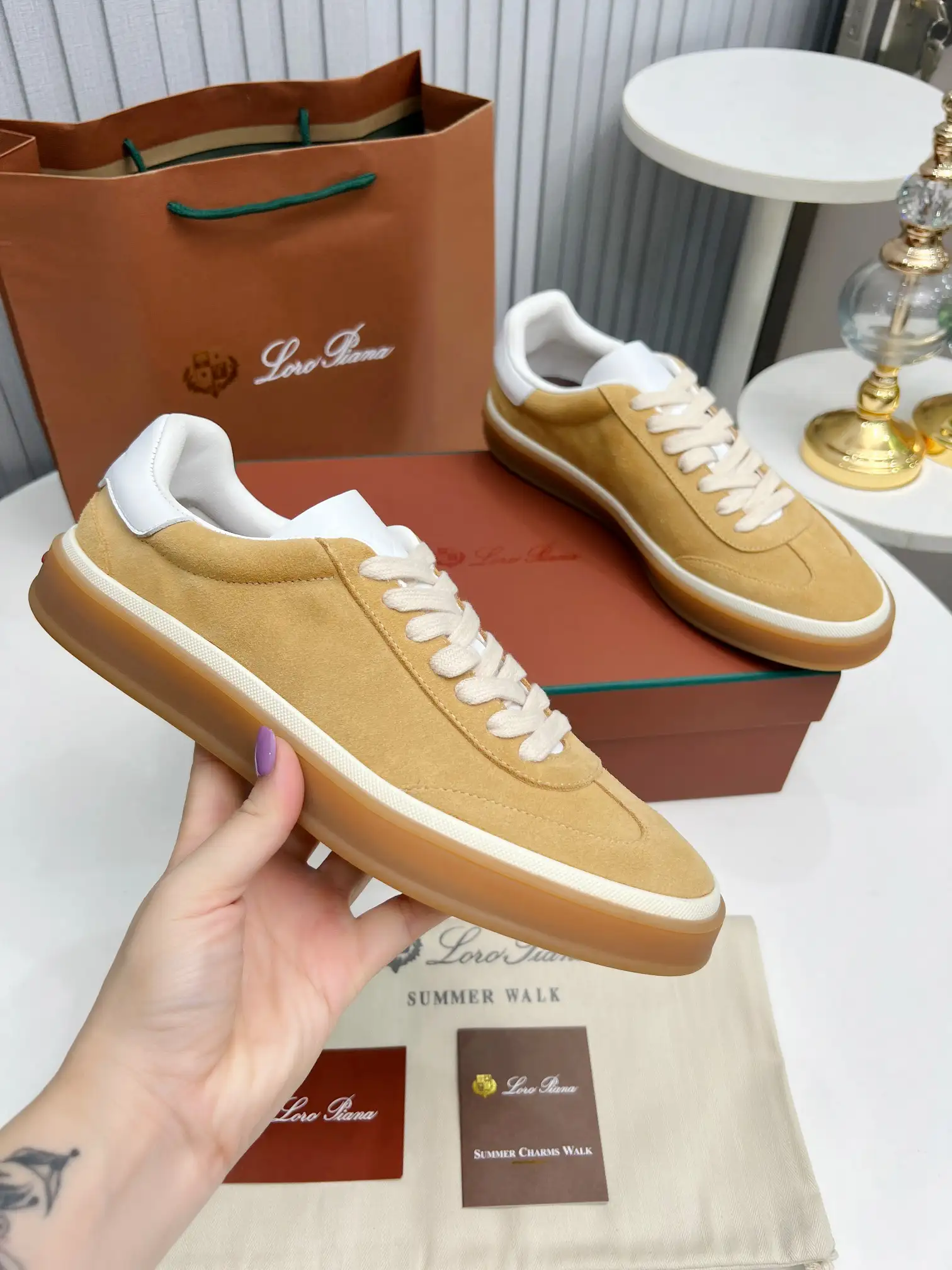 Loro Piana Casual German Army Trainer Sneakers