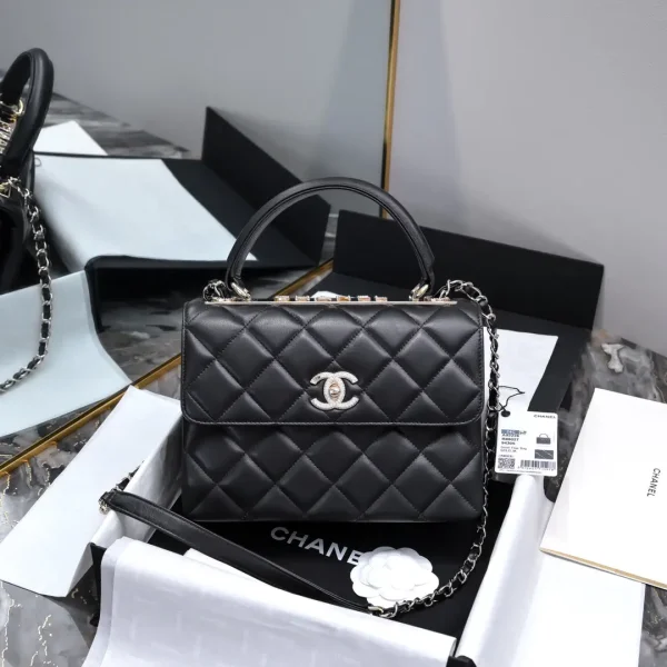 Chanel Quilted Top Handle Flap Bag image 1