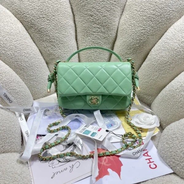 Chanel Quilted Top Handle Crossbody Bag image 1