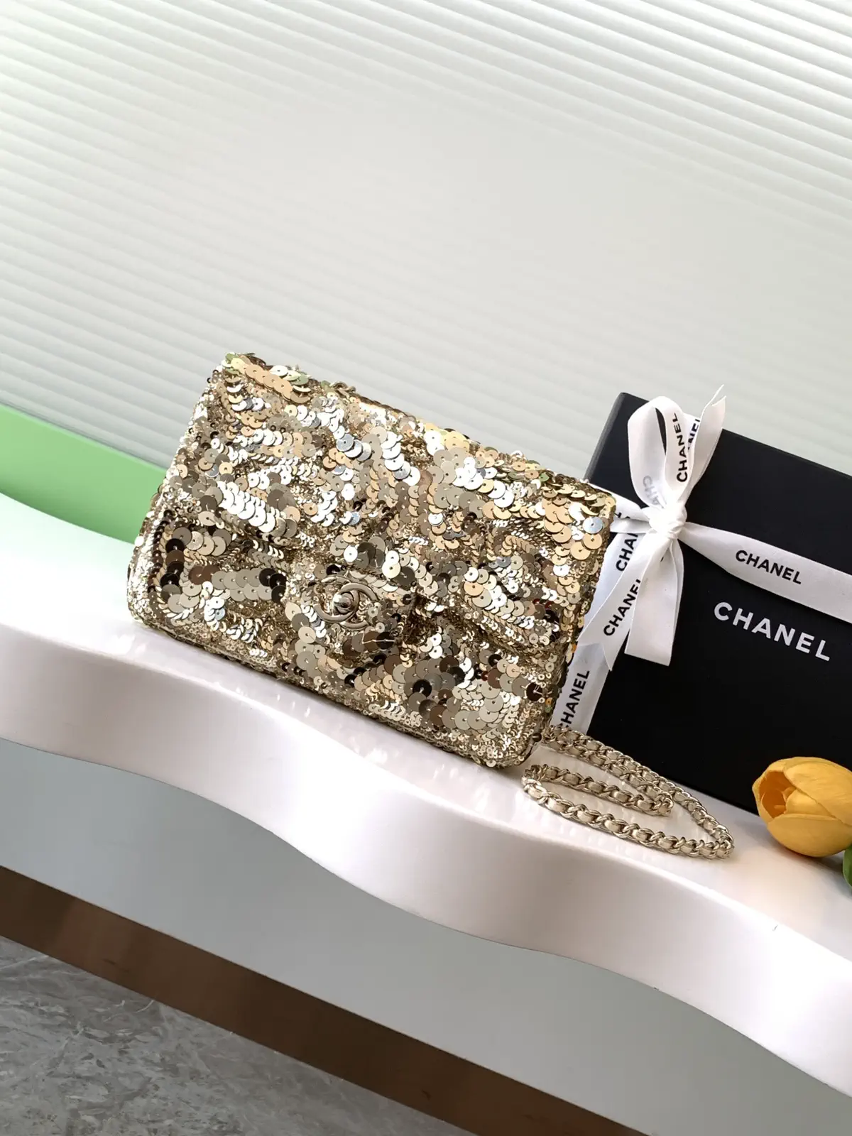 Chanel Sequin Chain Shoulder Bag image 1