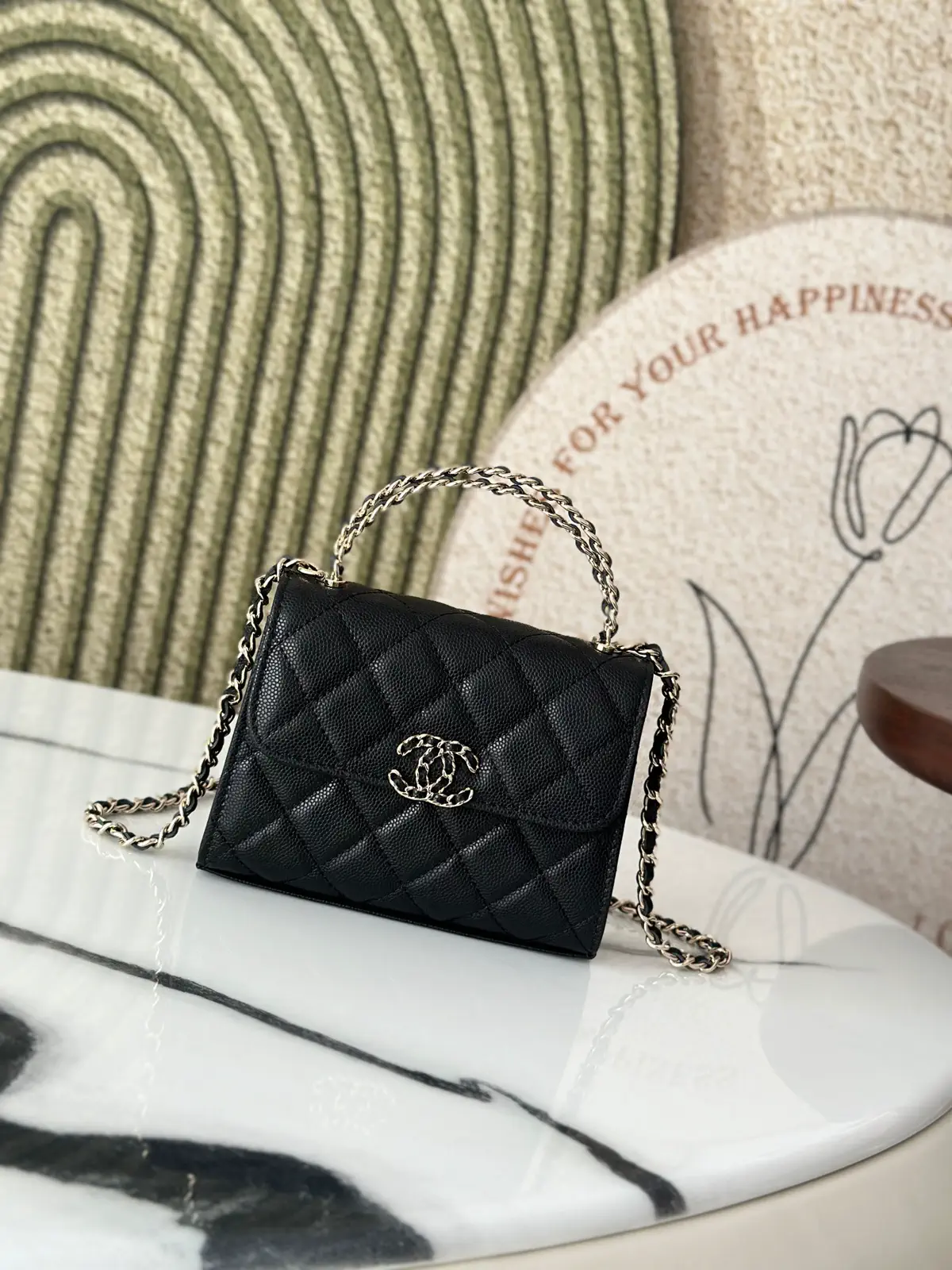 Chanel Quilted Top Handle Crossbody Bag image 1