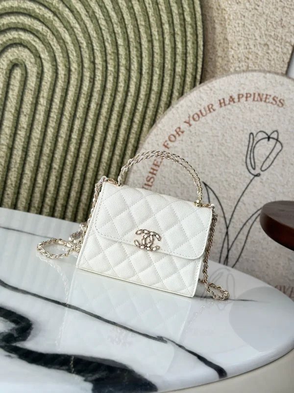 Chanel Quilted Top Handle Crossbody Bag image 1