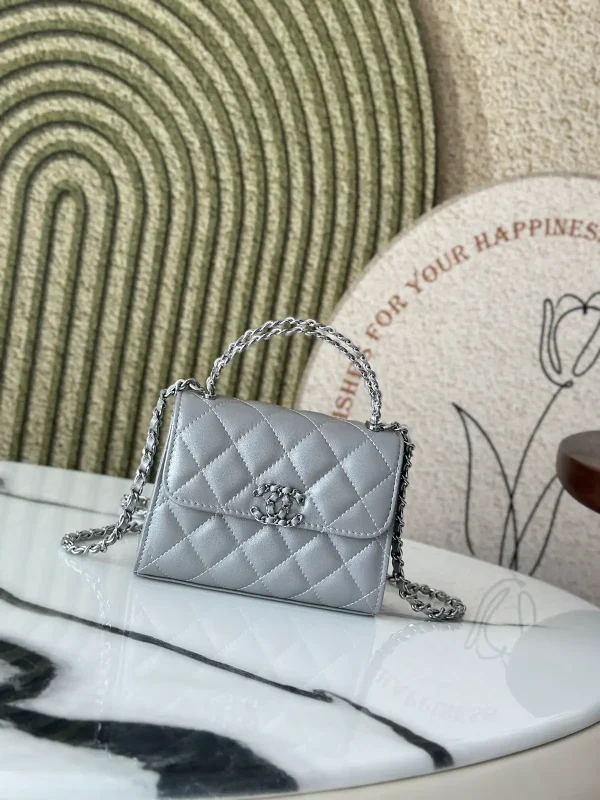 Chanel Quilted Top Handle Crossbody Bag image 1