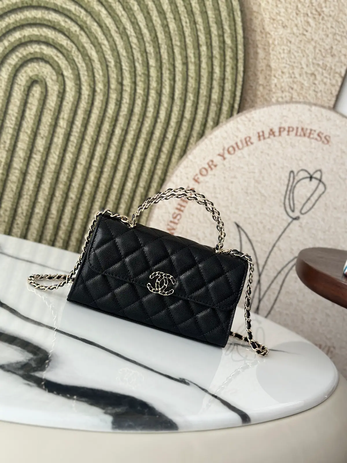 Chanel Quilted Top Handle Crossbody Bag image 1