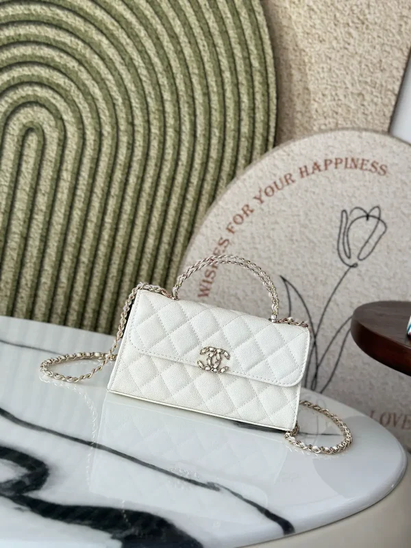 Chanel Quilted Top Handle Crossbody Bag image 1