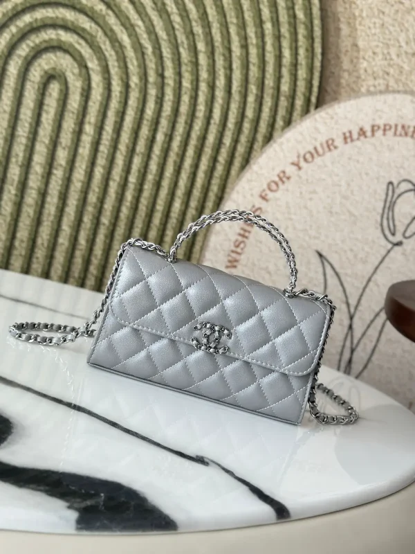 Chanel Quilted Top Handle Crossbody Bag image 1