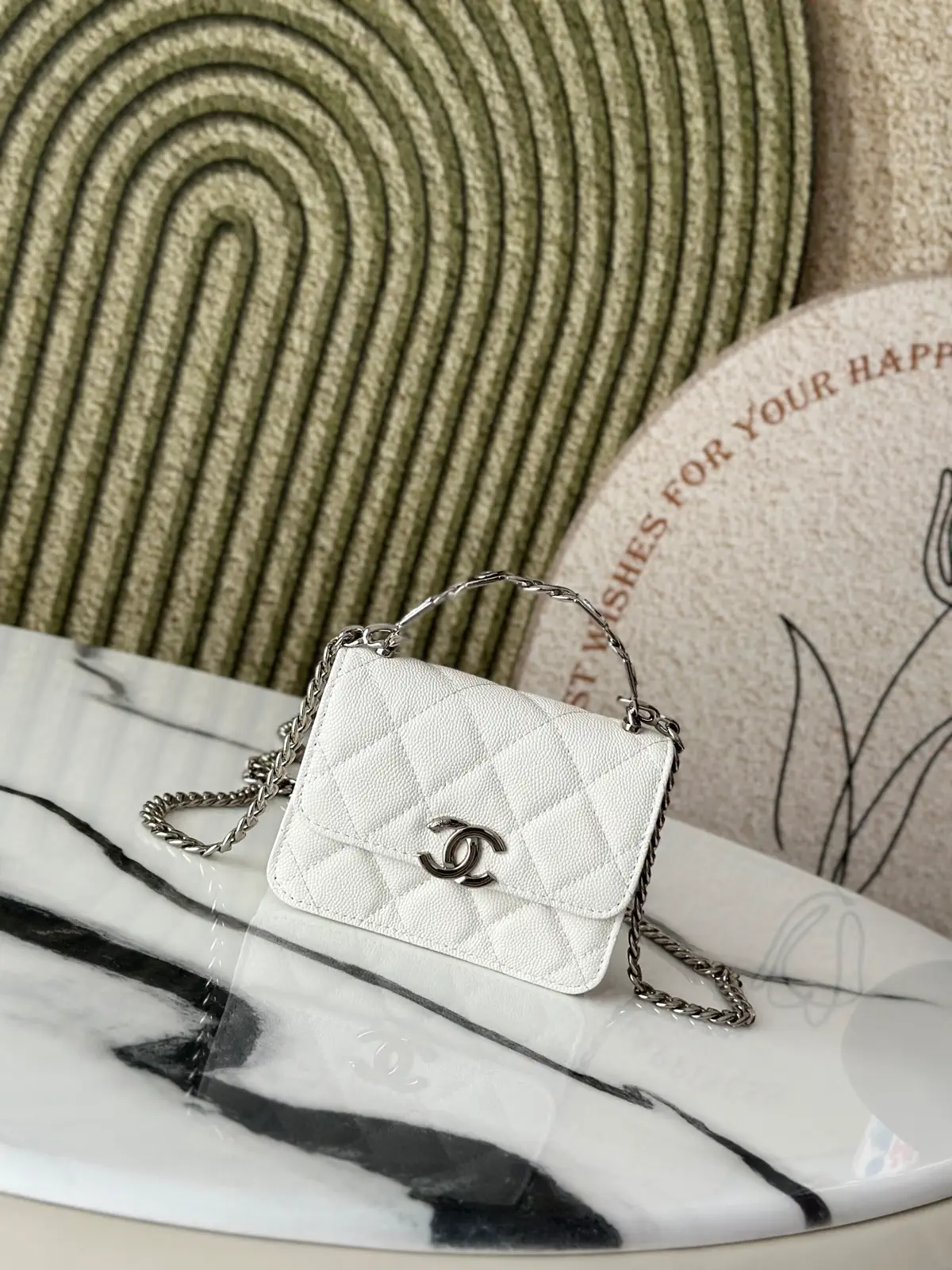 Chanel Quilted Chain Top Handle Bag image 1