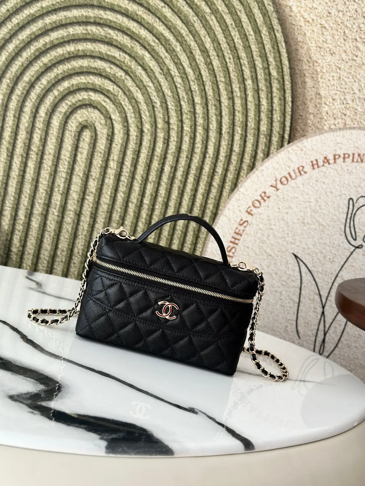 Chanel Quilted Top Handle Chain Bag image 1