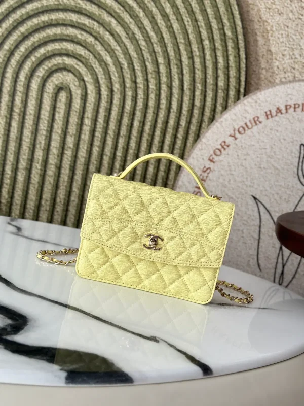 Chanel Quilted Top Handle Bag with Removable Chain image 1