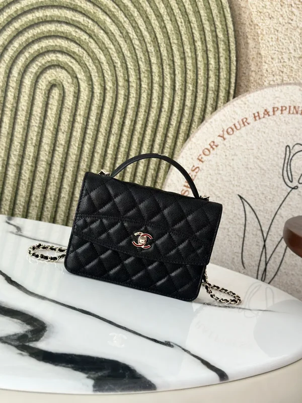 Chanel Quilted Caviar Leather Multi-Wear Top Handle Bag image 1