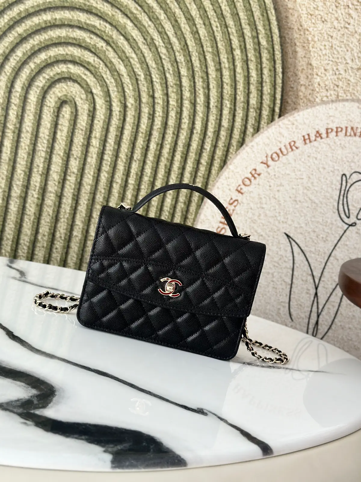 Chanel Quilted Caviar Leather Multi-Wear Top Handle Bag image 1