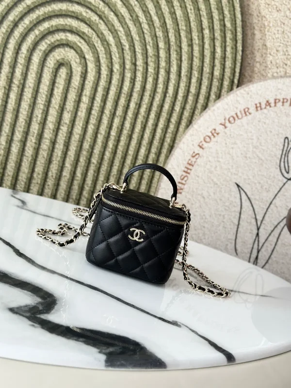 Chanel Quilted Small Chain Box Bag with Top Handle image 1