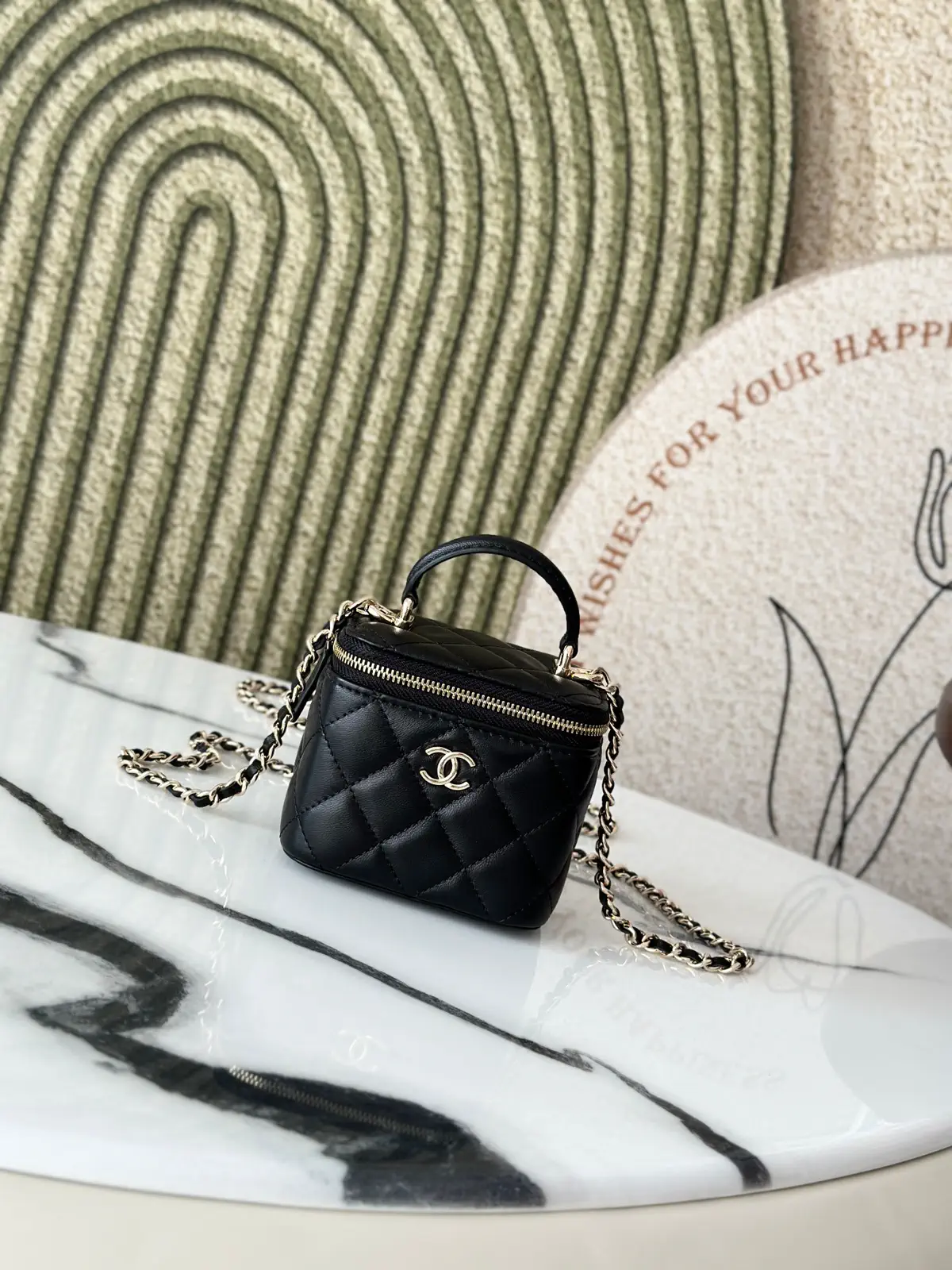 Chanel Quilted Small Chain Box Bag with Top Handle image 1