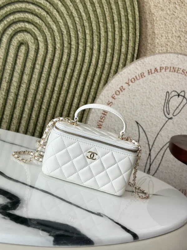 Chanel Quilted Chain Box Bag with Top Handle image 1