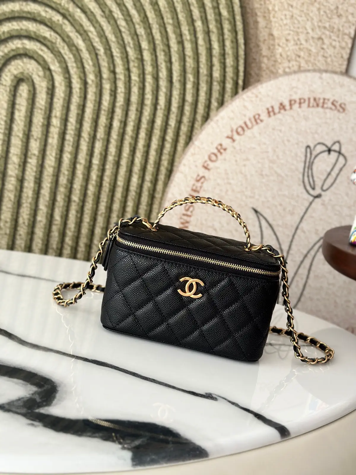 Chanel Quilted Top Handle Box Bag image 1
