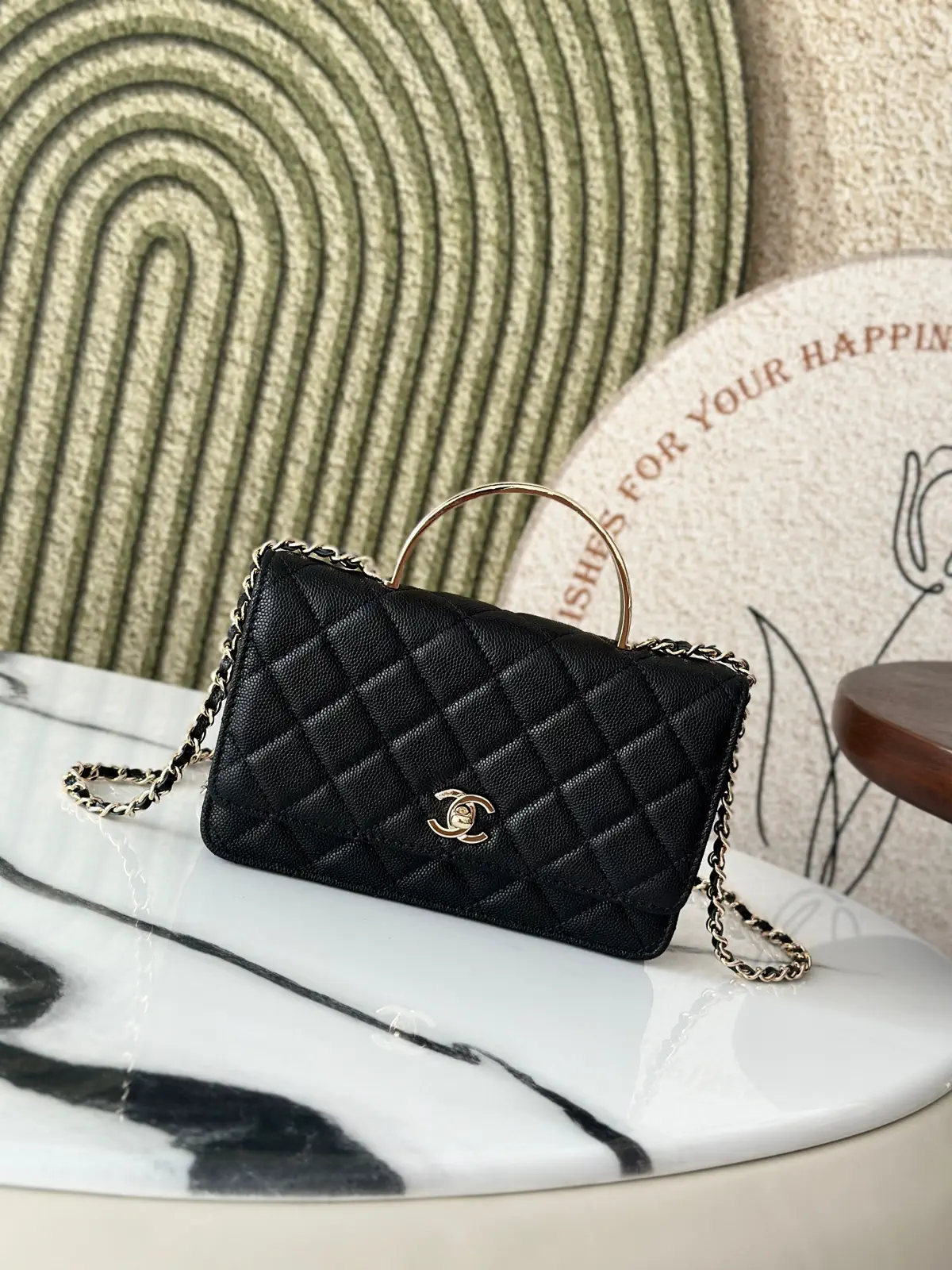 Chanel Quilted Top Handle Crossbody Bag image 1