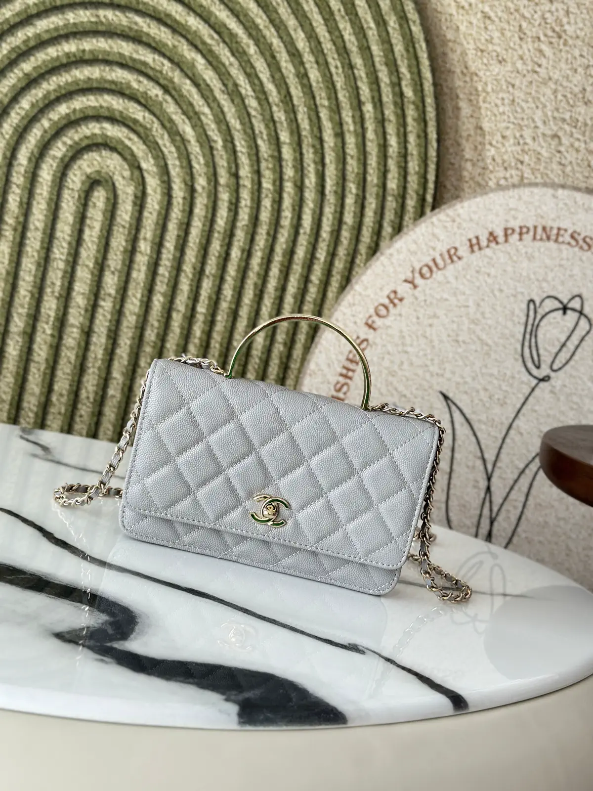 Chanel Quilted Top Handle Crossbody Bag image 1