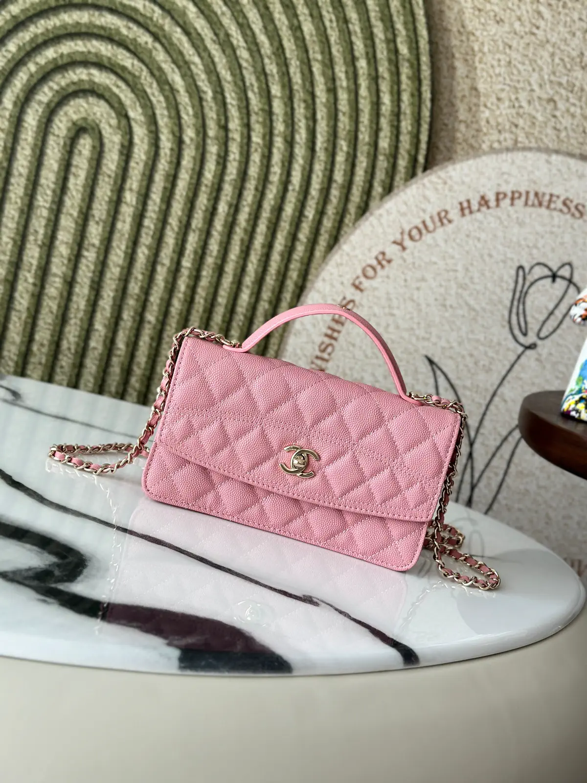 Chanel Quilted Top Handle Crossbody Bag image 1
