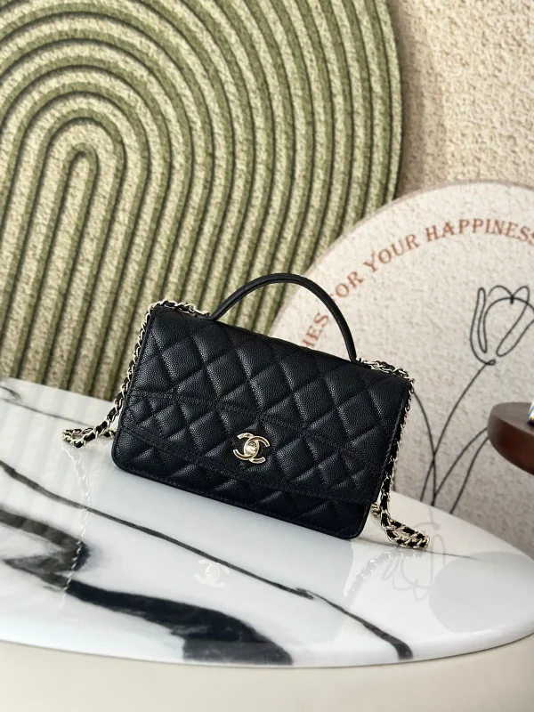 Chanel Quilted Top Handle Crossbody Bag image 1