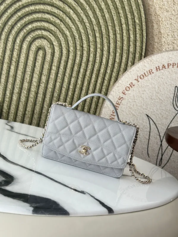 Chanel Quilted Top Handle Chain Crossbody Bag image 1