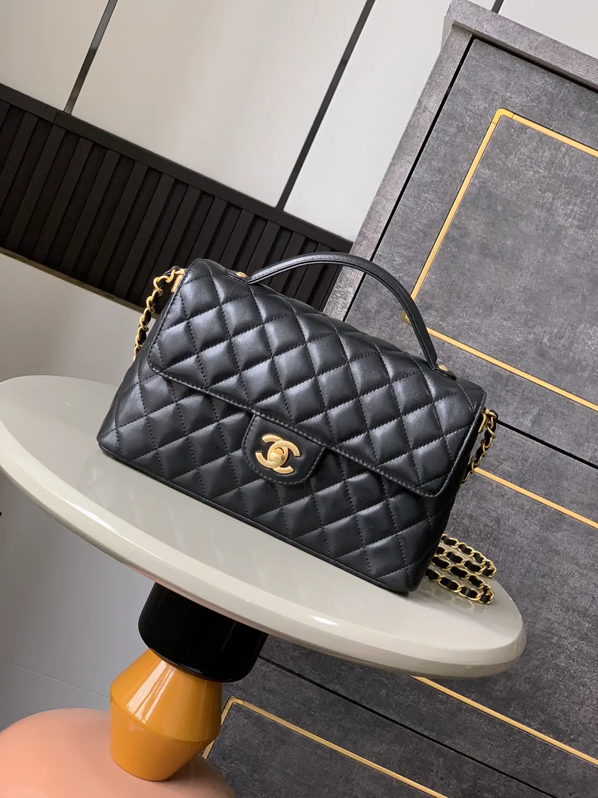 Chanel Quilted Top Handle Bag image 1