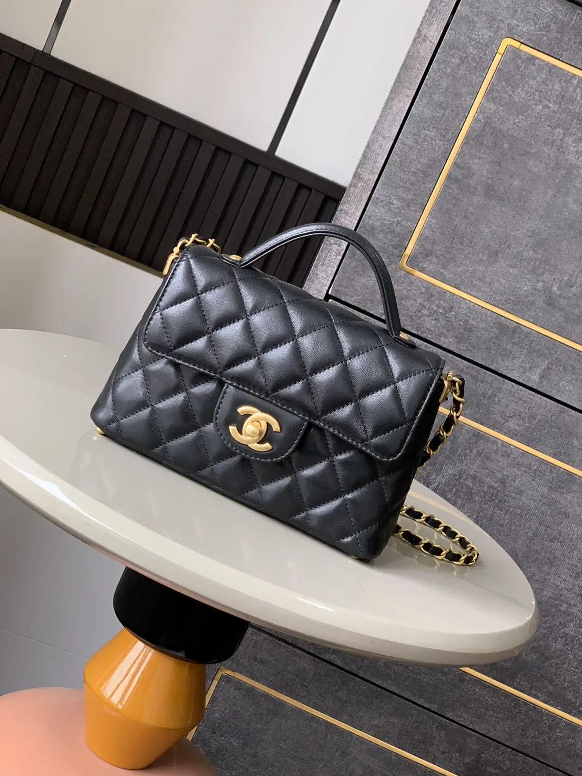 Chanel Quilted Mini Top Handle Bag image 1
