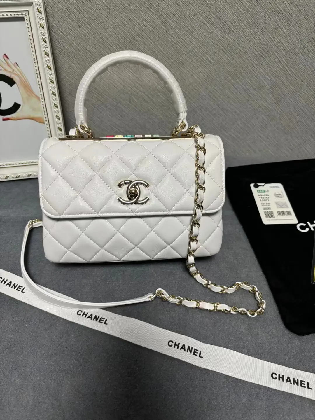 Chanel Quilted Top Handle Bag image 1