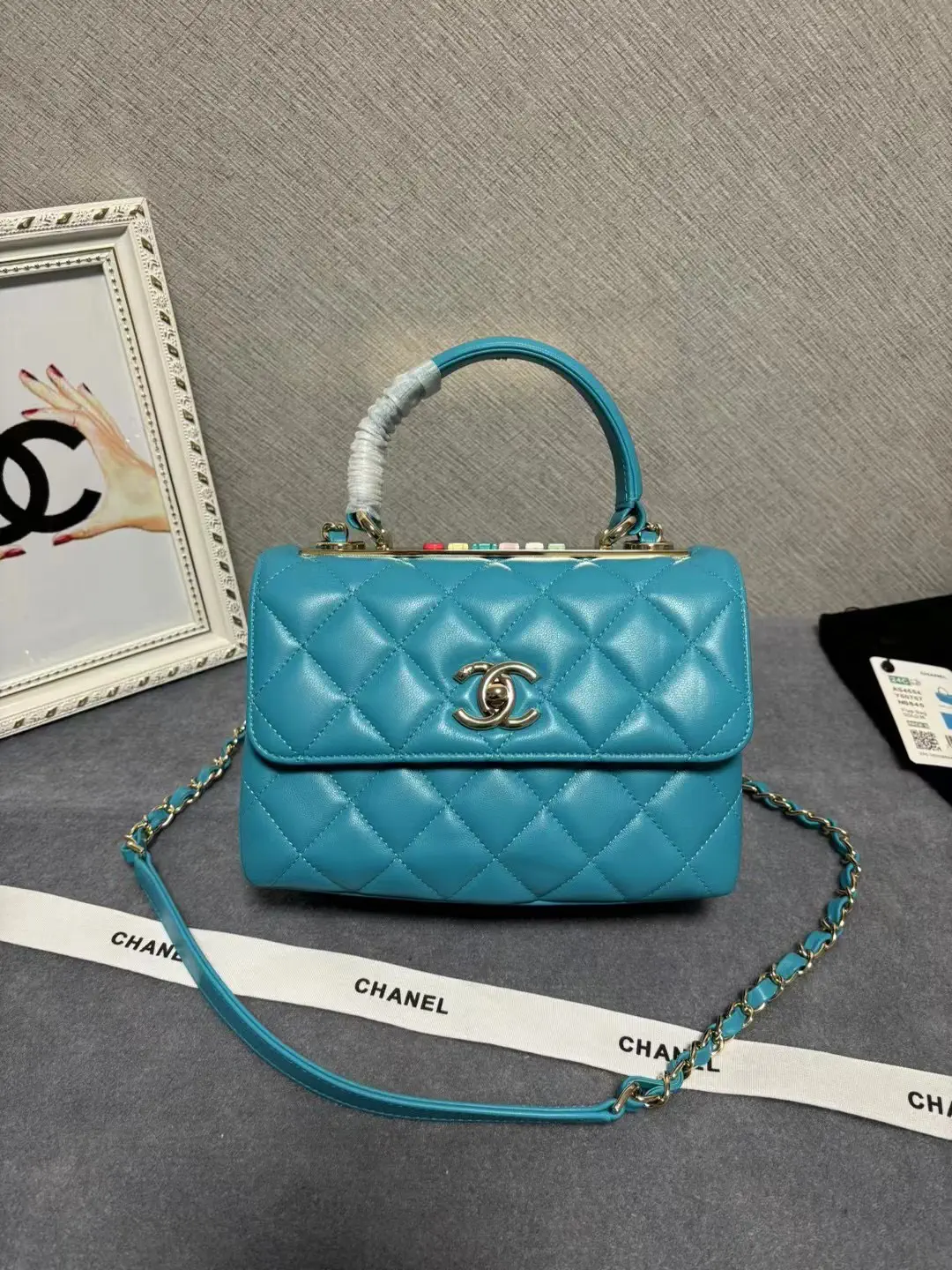 Chanel Quilted Top Handle Bag image 1