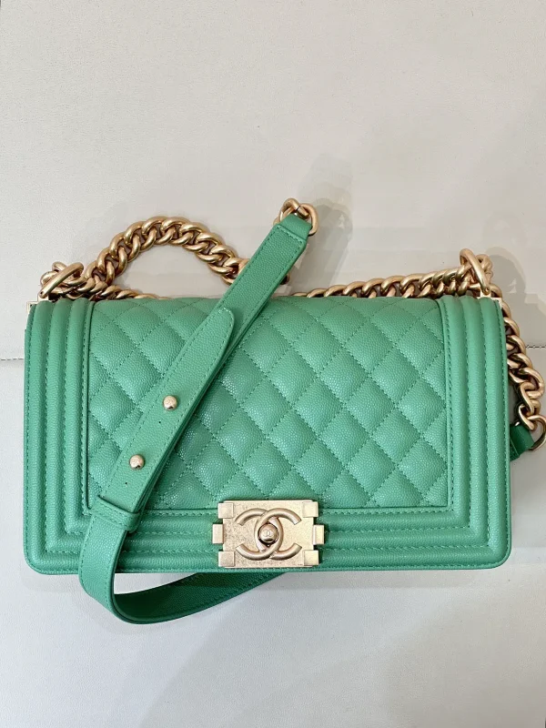 Chanel Quilted Boy Bag with Gold Hardware image 1