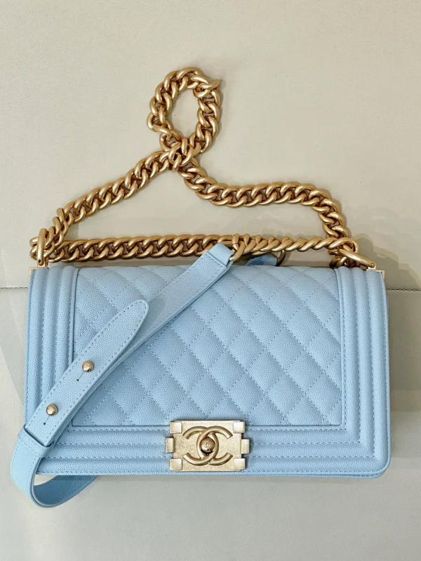 Chanel Quilted Boy Bag with Gold Hardware image 1