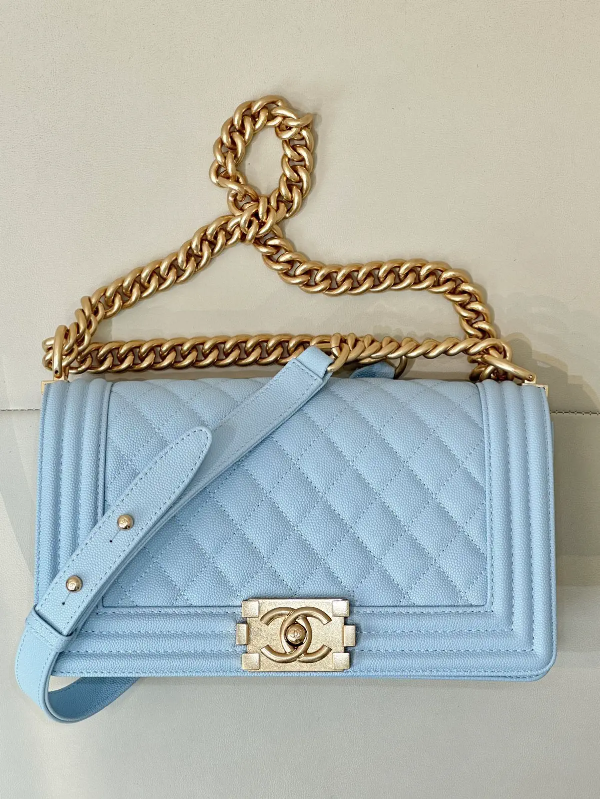Chanel Quilted Boy Bag with Gold Hardware image 1