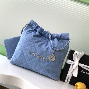 Chanel Quilted Denim 22 Bag image 1
