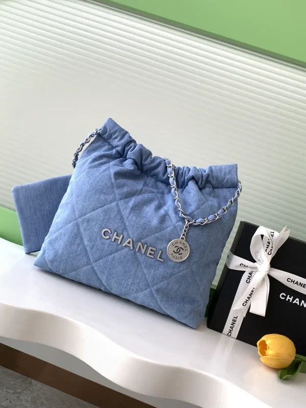 Chanel Quilted Denim 22 Bag image 1
