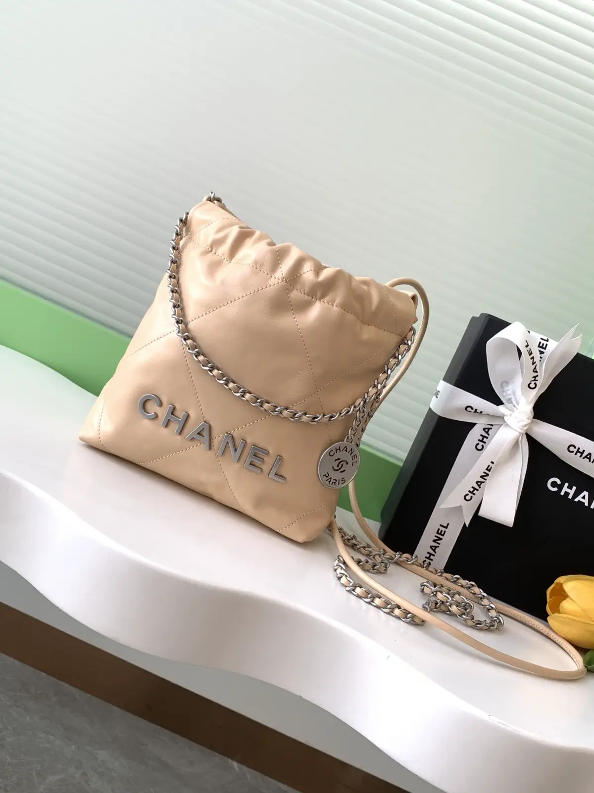 Chanel Mini 22 Quilted Chain Bag image 1