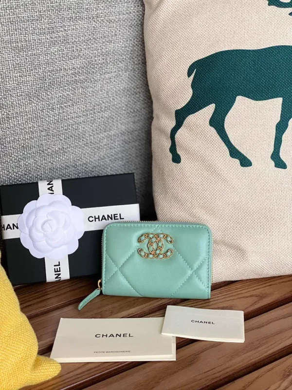 Chanel Quilted Zip Card Holder image 1