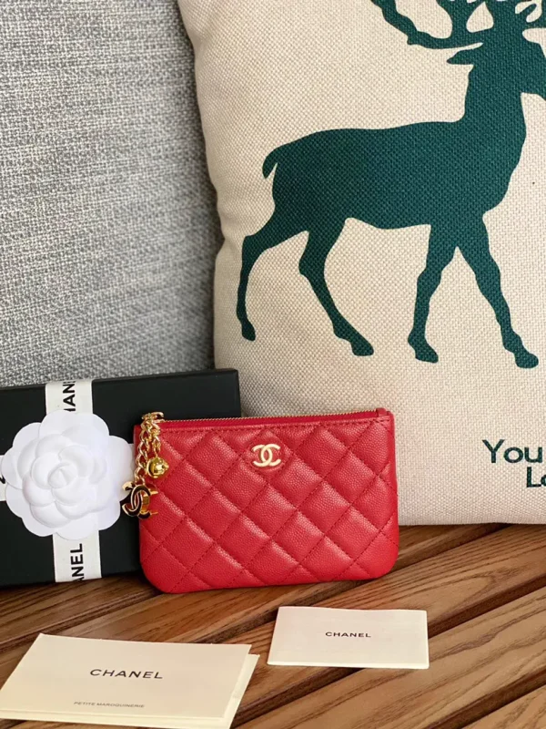 Chanel Quilted Charm Zip Pouch image 1