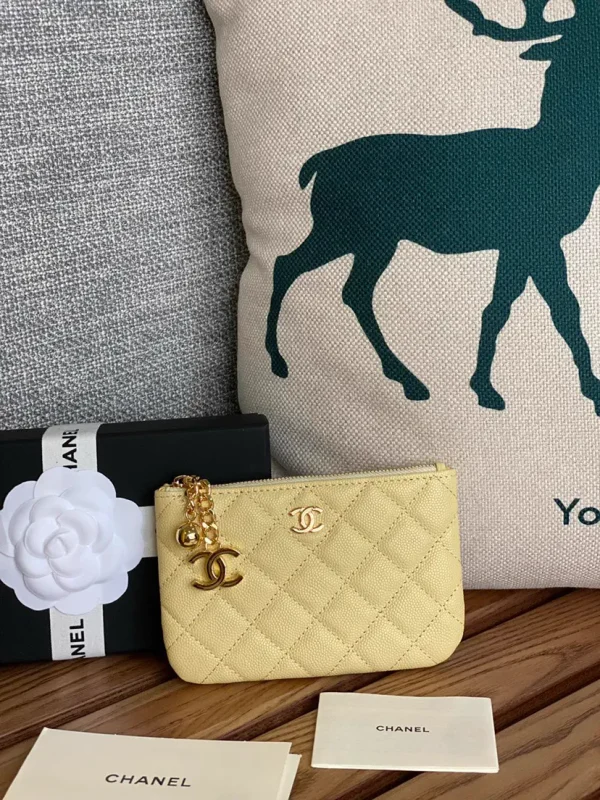Chanel Quilted Zip Card Holder image 1