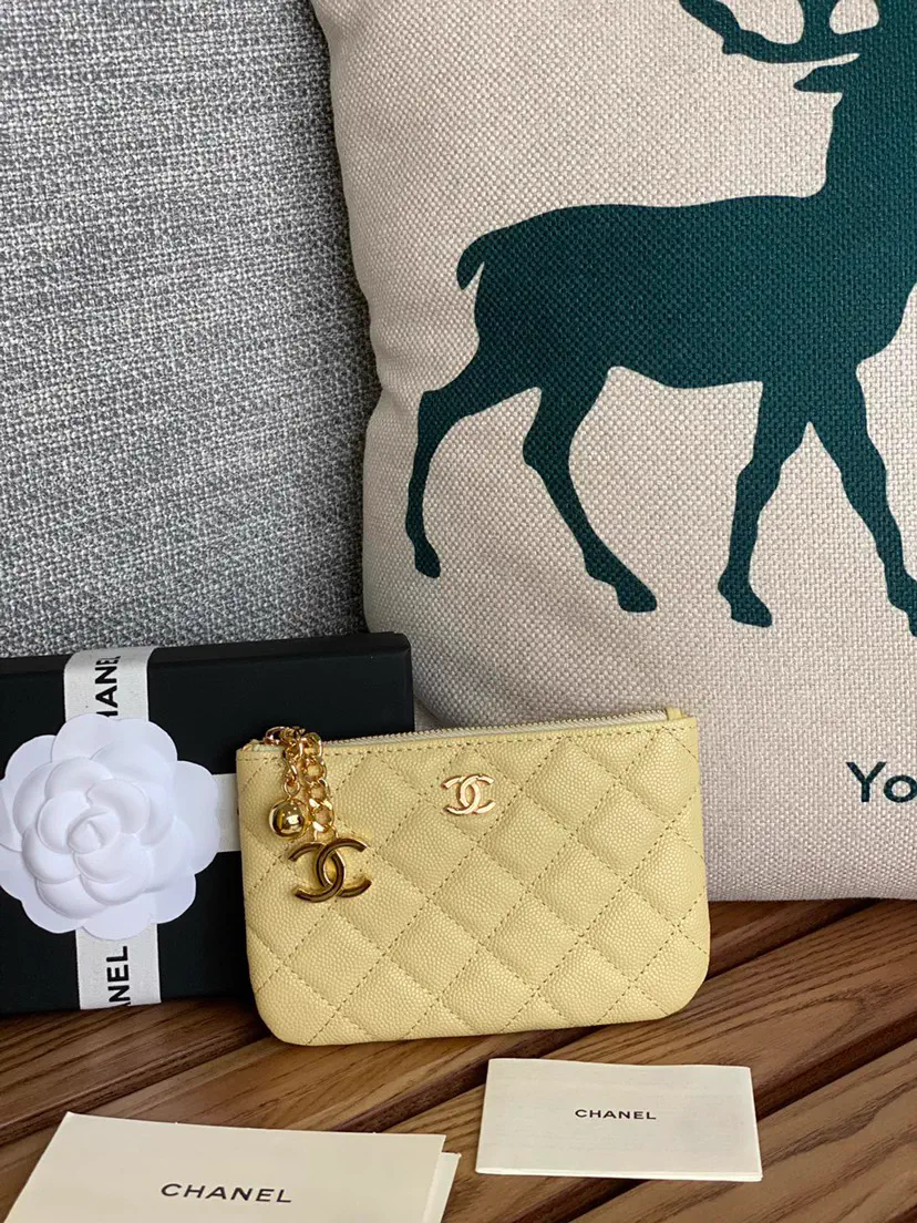 Chanel Quilted Zip Card Holder image 1