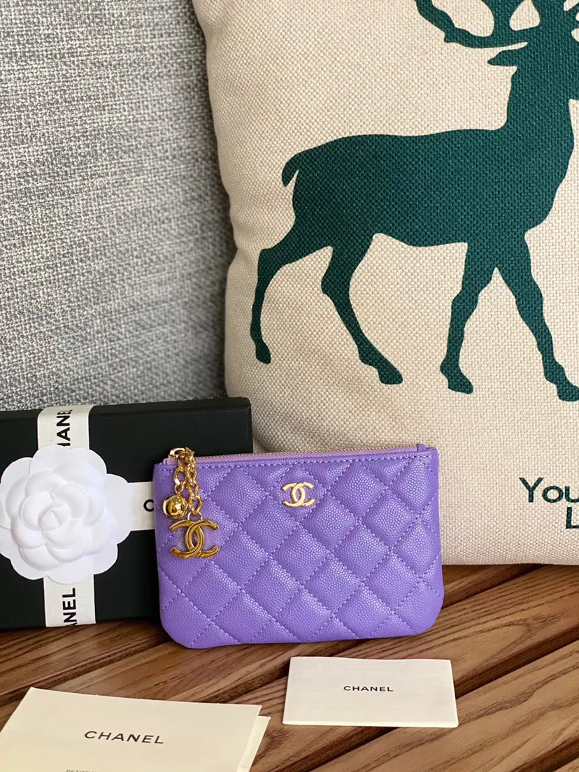 Chanel Quilted Charm Card Holder image 1