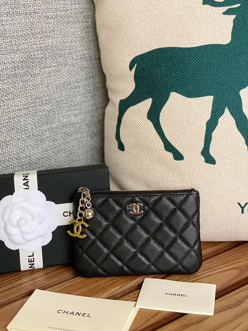 Chanel Quilted Charm Coin Purse image 1