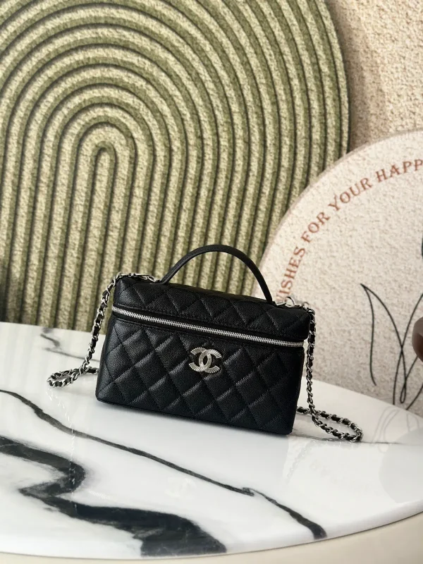 Chanel Quilted Top Handle Crossbody Bag image 1