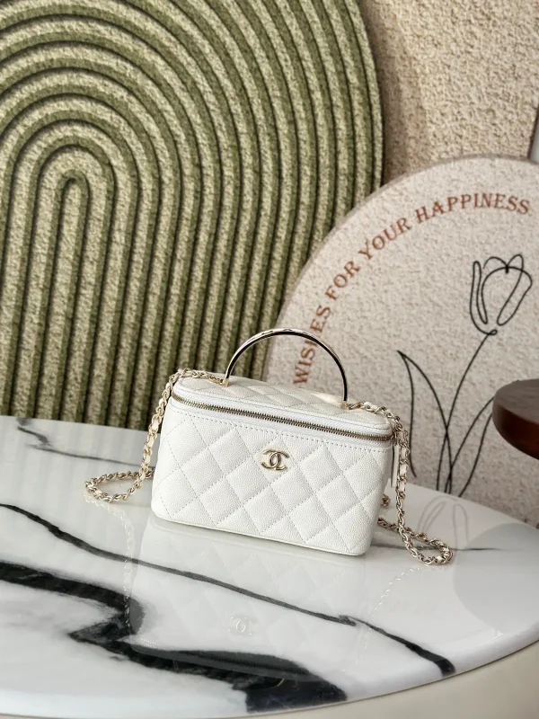 Chanel Quilted Chain Vanity Bag with Top Handle image 1