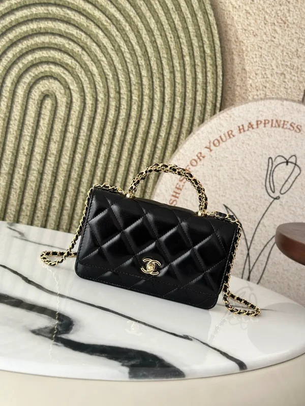 Chanel Quilted Top Handle WOC Crossbody Bag image 1