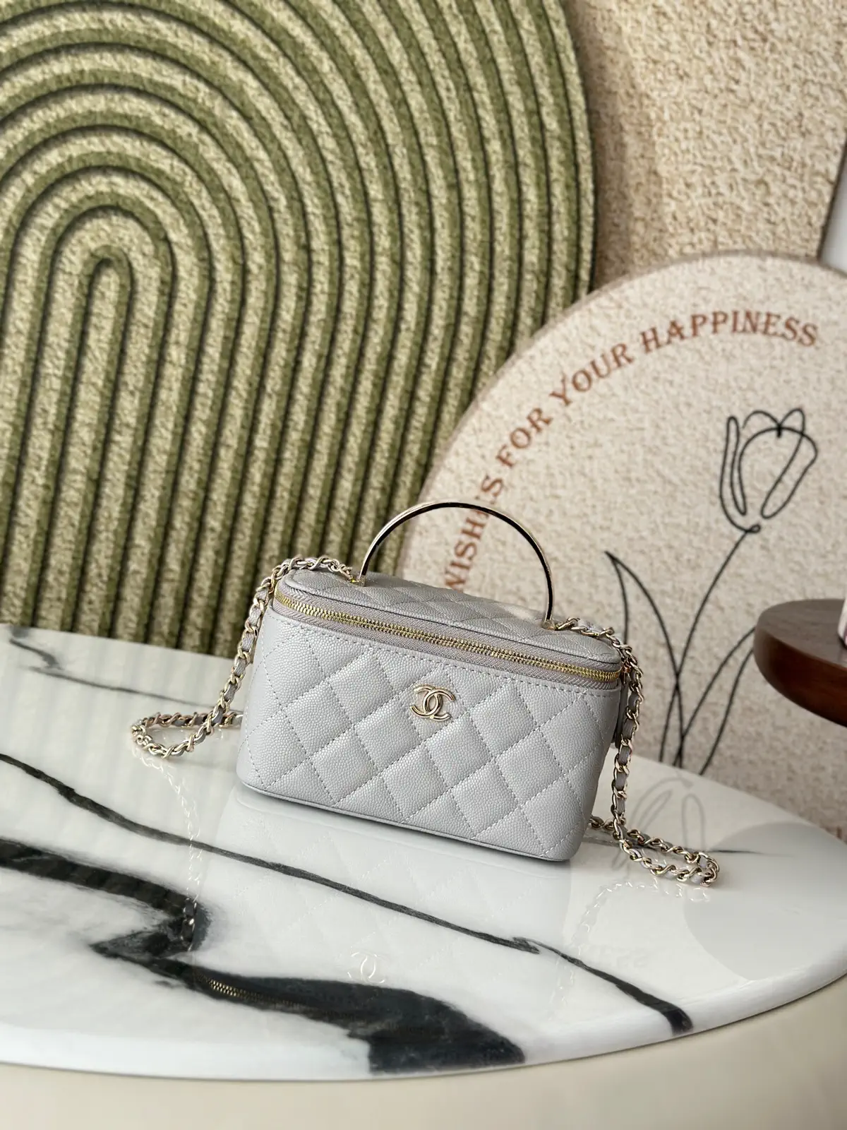 Chanel Quilted Chain Top Handle Bag image 1