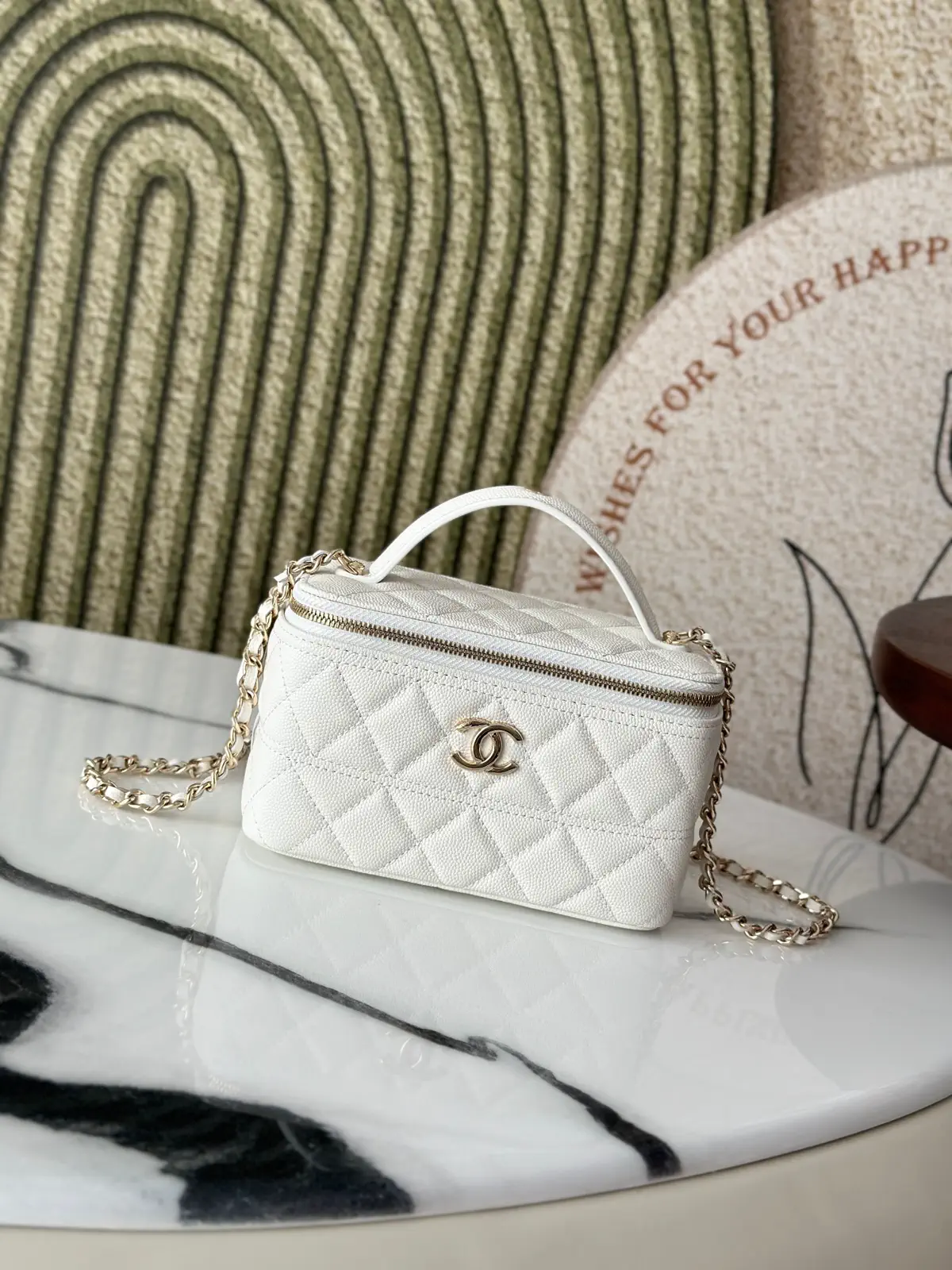 Chanel Quilted Top Handle Crossbody Bag image 1