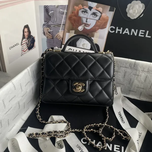 Chanel Quilted Top Handle Crossbody Bag image 1