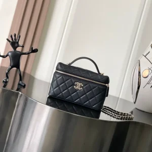 Chanel Quilted Chain Cosmetic Bag image 1