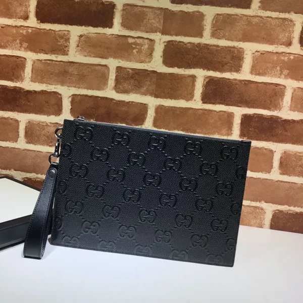 Gucci Black GG Embossed Clutch image 1