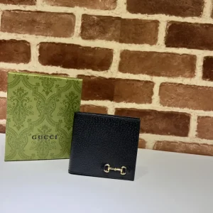Gucci Black Bifold Wallet with Horsebit Accent image 1