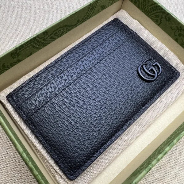 Gucci Black Card Holder with GG Logo image 1